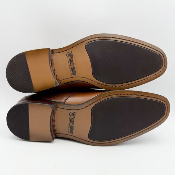 Stacy Adams Mens Karcher Monk Strap Dress Shoes US 9 M Brown Leather NIB - Picture 12 of 13